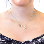 Fish Hook Link Paradise Silver Necklace Pendant