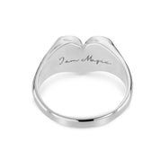 Heart Signet Ring- Silver