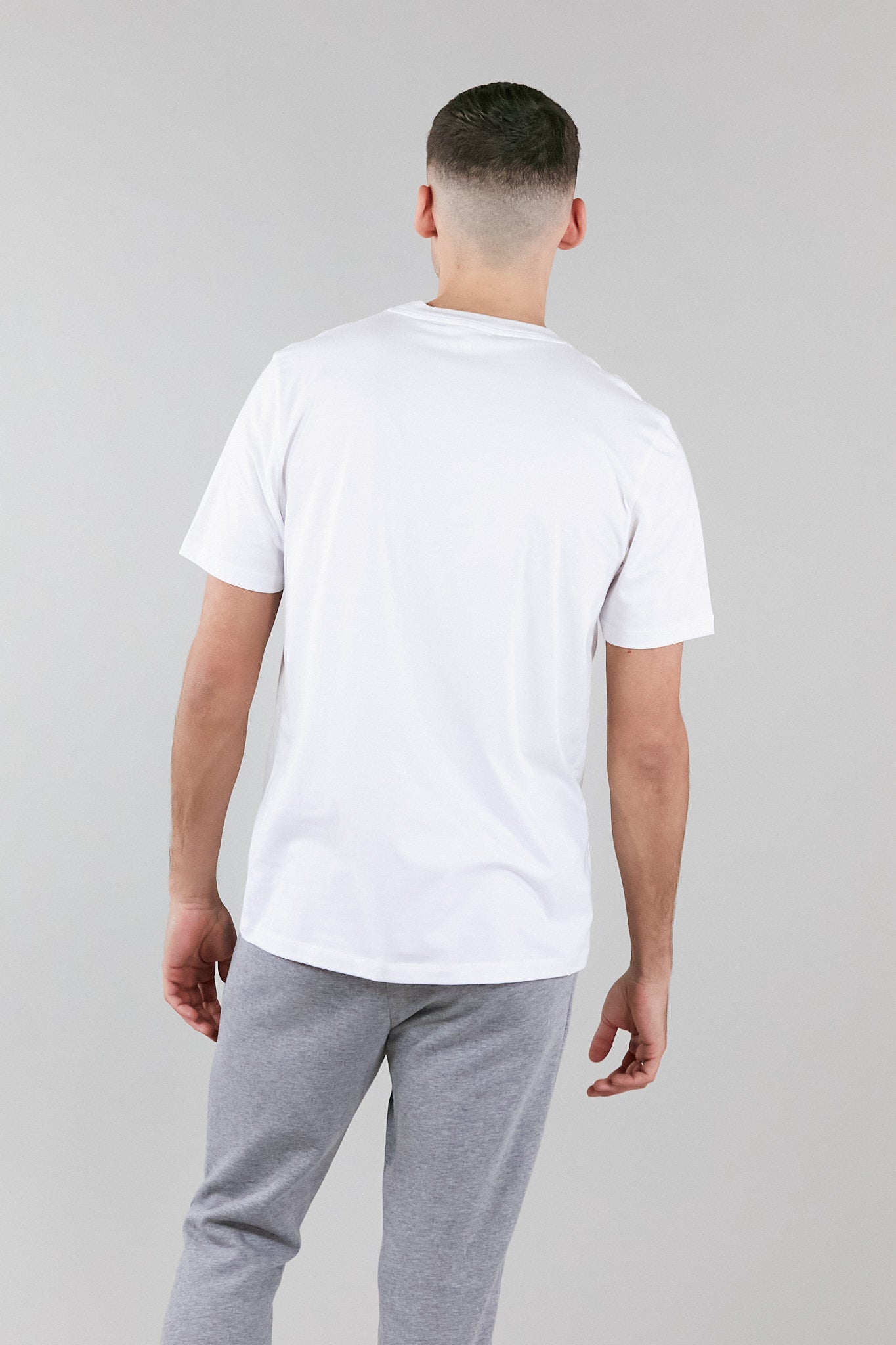 white graphic t-shirt