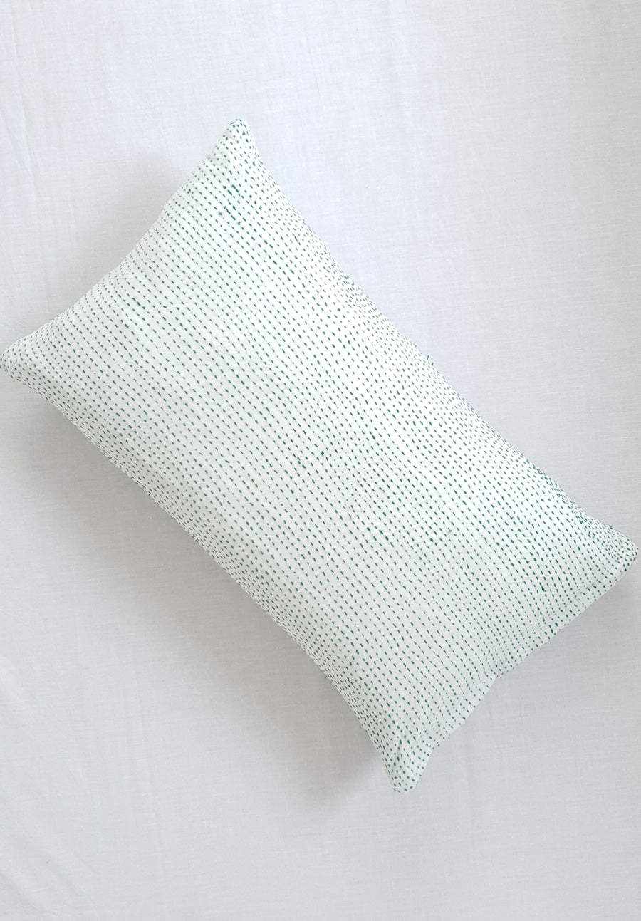 Āsima  |  Blue Kantha Stitch Cushion