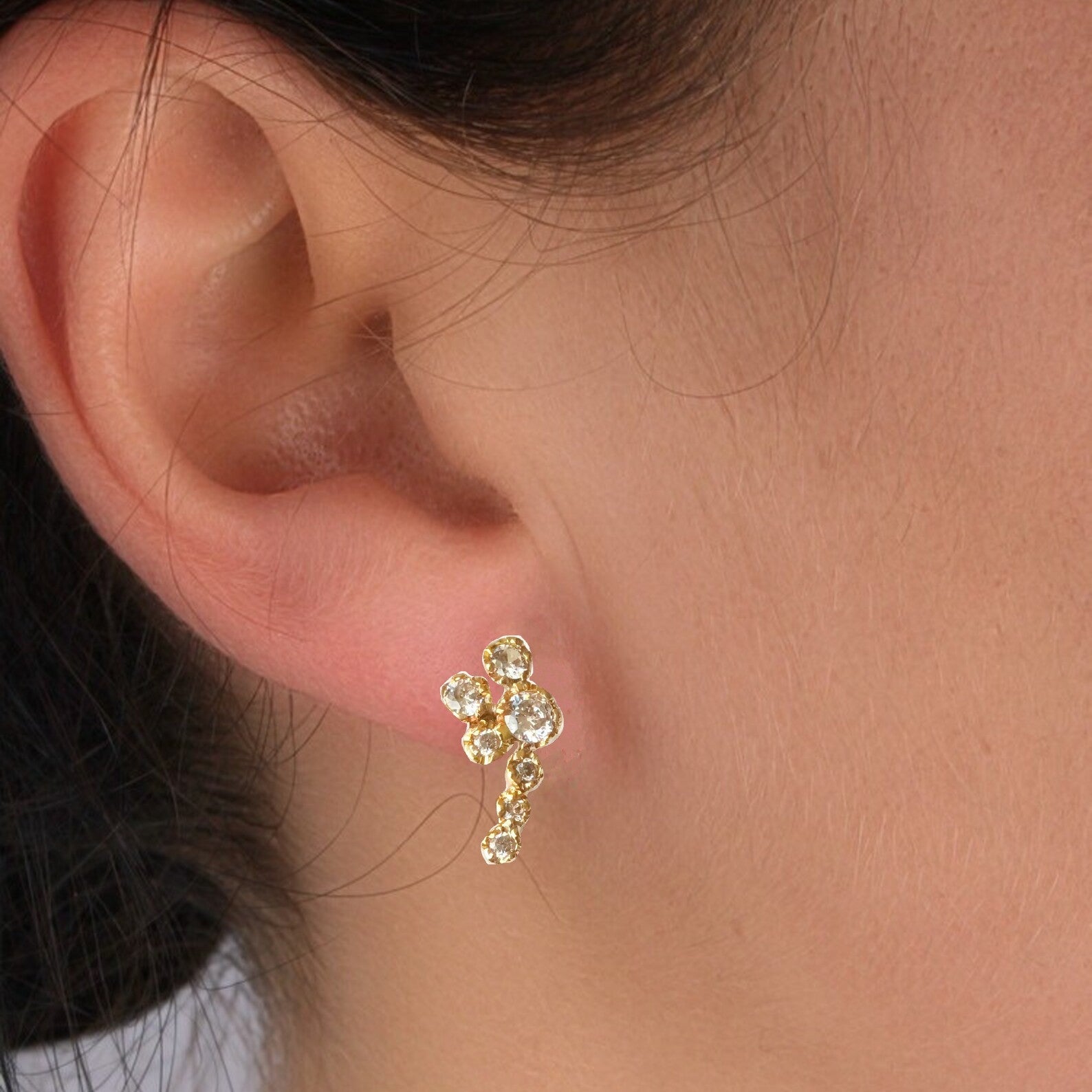 Aurora Diamond Stud Earrings