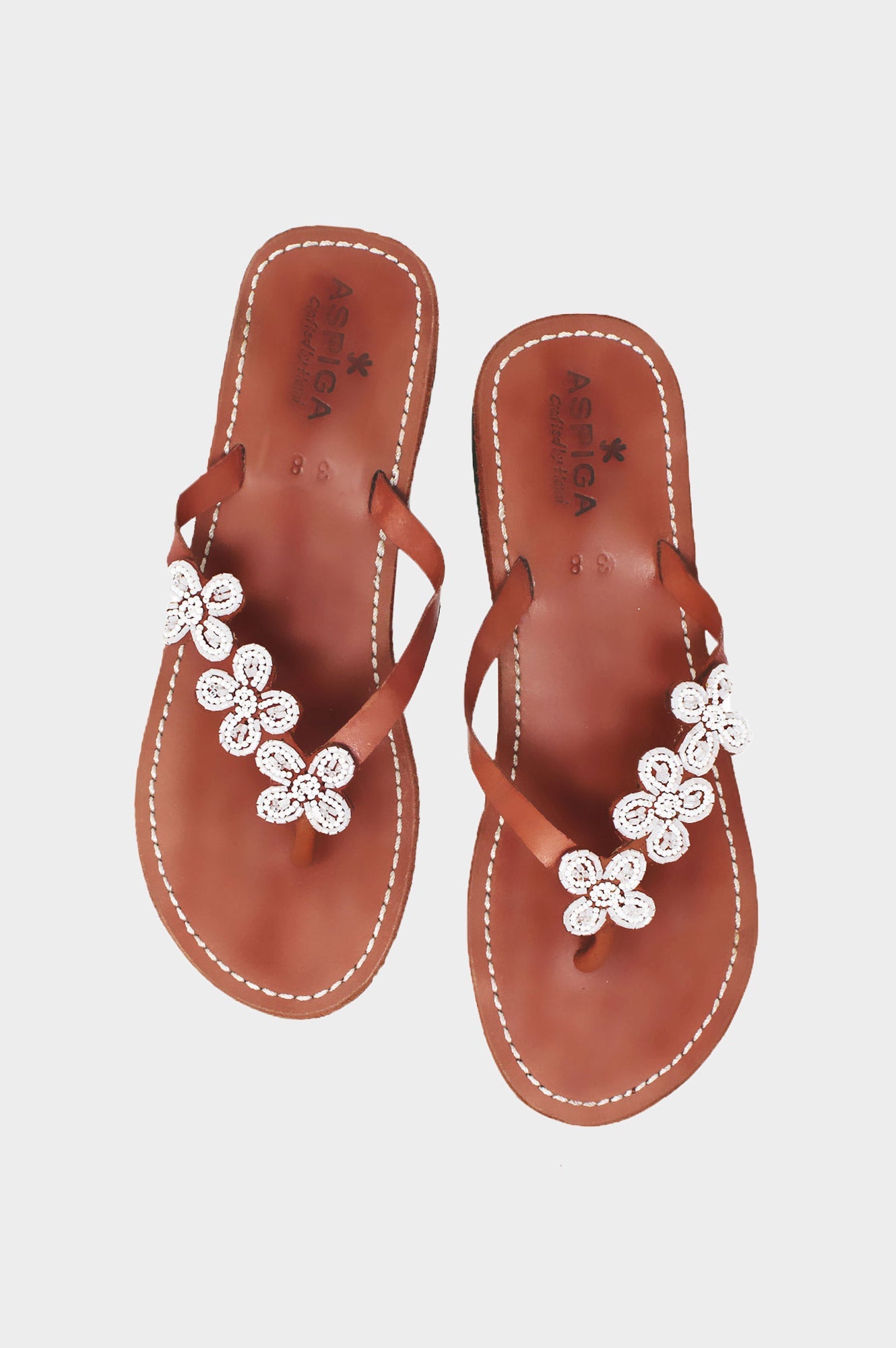 Tatu Heel Leather Sandals | White