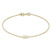 Andromeda Baguette Diamond Silver Bracelet