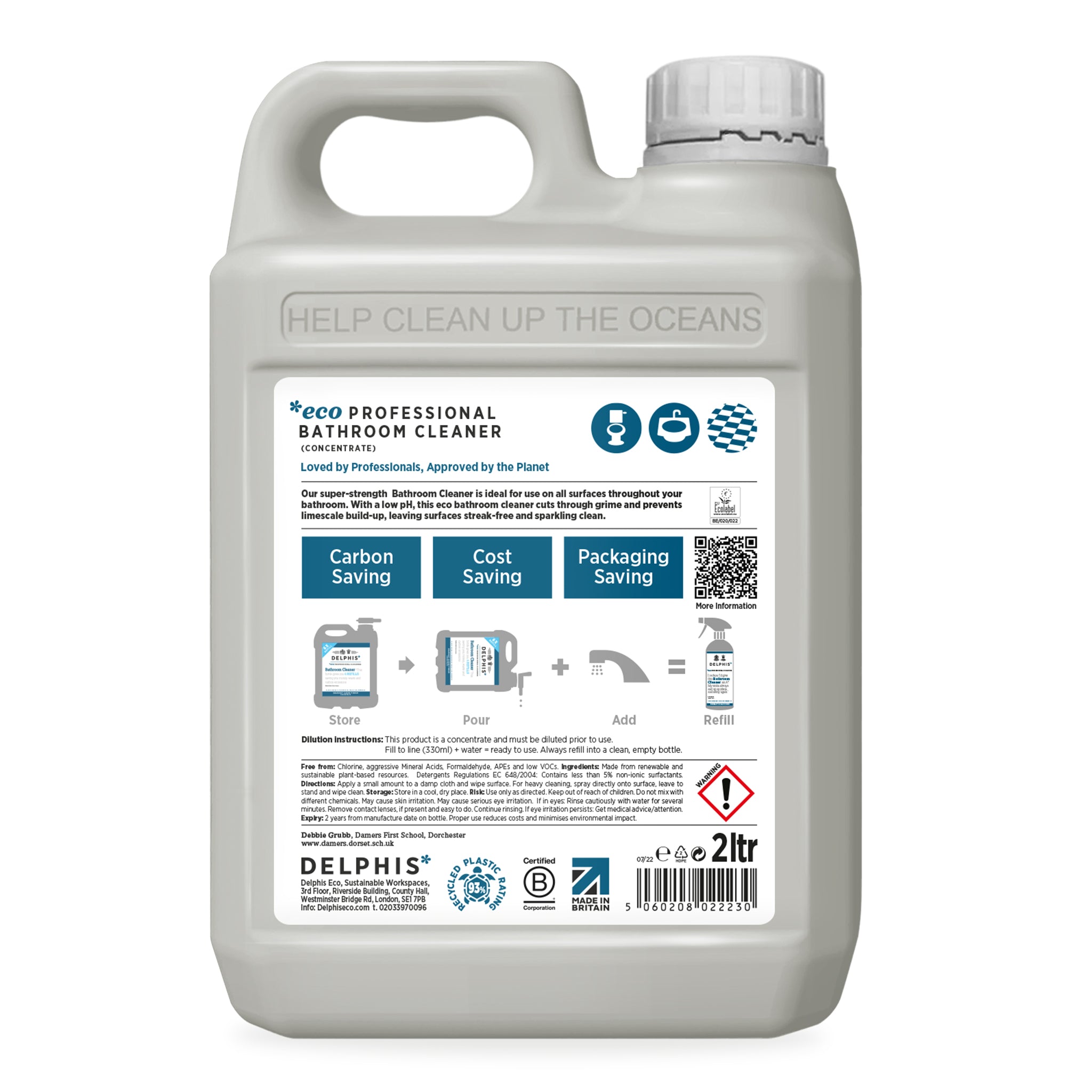 Bathroom Cleaner  2Ltr Refill (Concentrate)