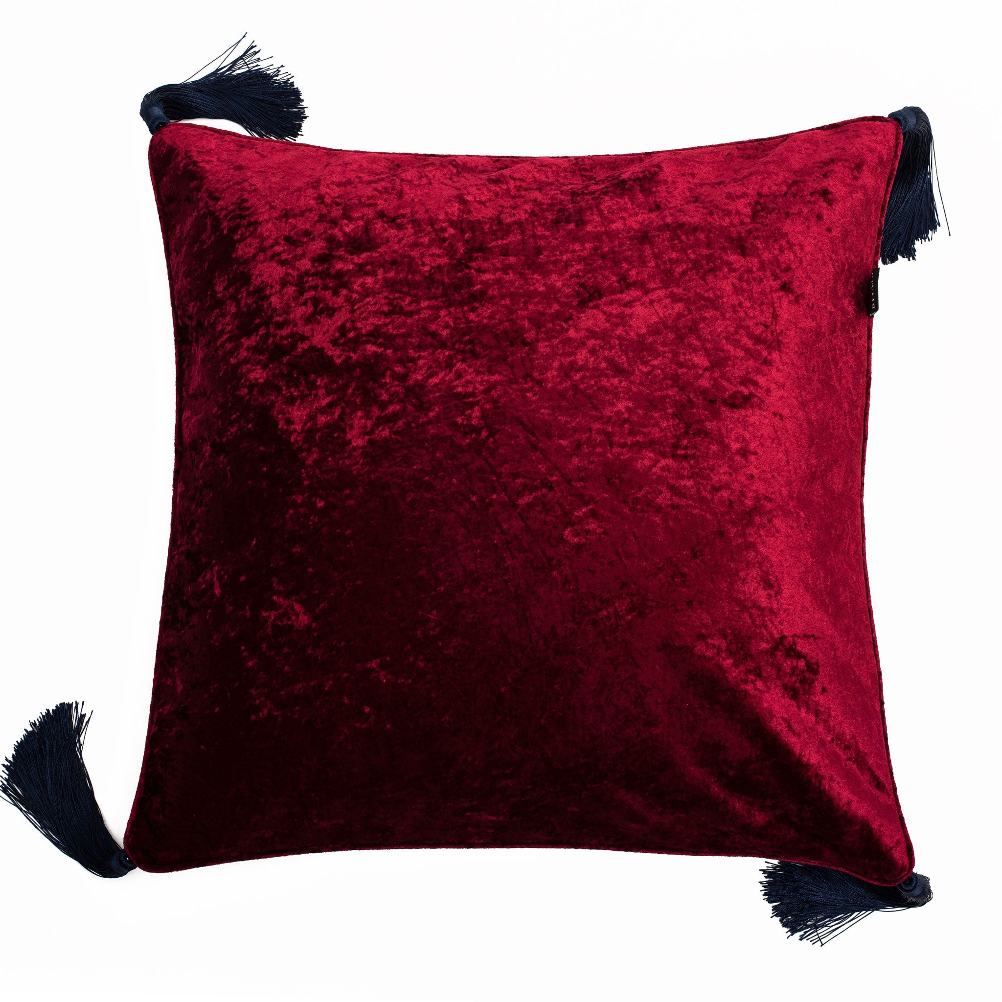 Bivain---C0104-back_-_Silver_and_red_velvet_double-sided_cushion_with_navy_tassels.jpg