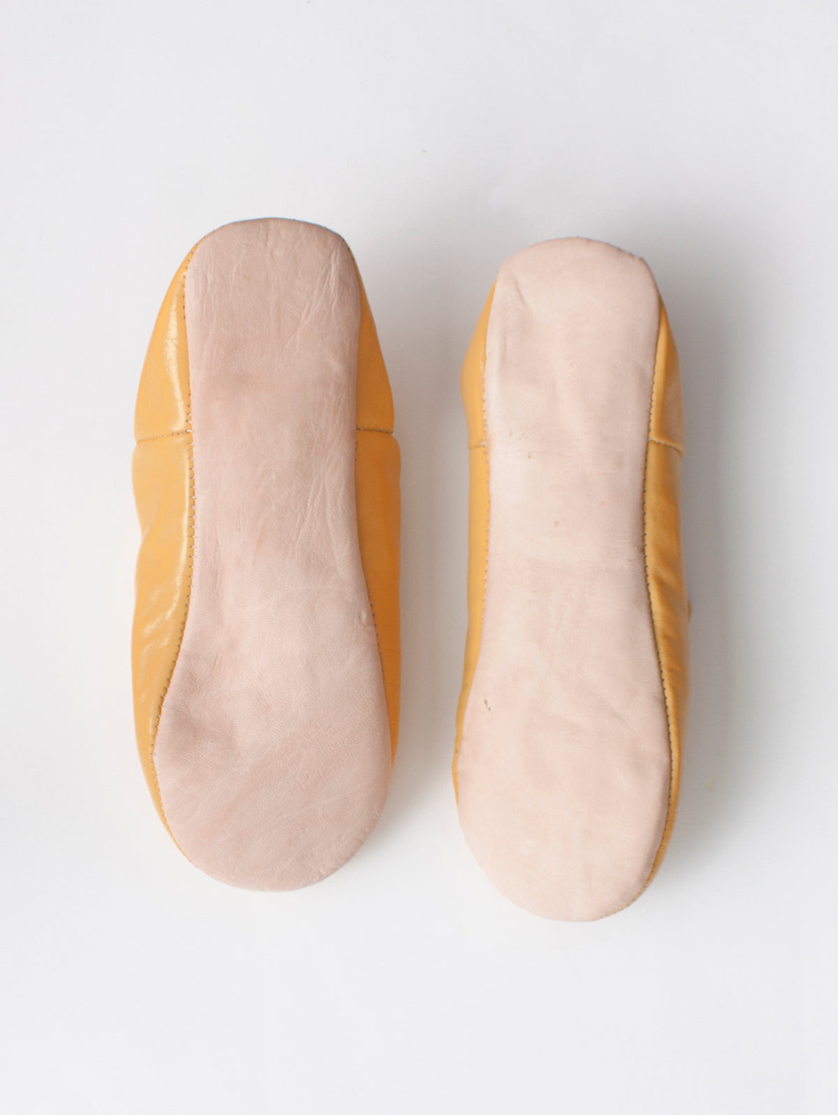 Moroccan Babouche Basic Slippers, Ochre