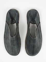 Moroccan Berber Babouche Slippers, Grey