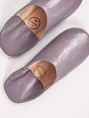 Moroccan Babouche Basic Slippers, Violet