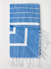 Ibiza Summer Hammam Towel, Cornflower Blue