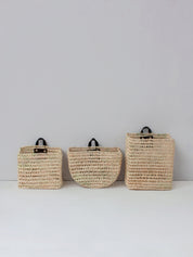Mini Wall Baskets, Black, Set of 3
