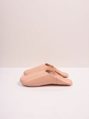 Moroccan Babouche Basic Slippers, Ballet Pink