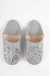 Moroccan Babouche Sequin Slippers - Seconds, Large (Assorted Colours)