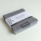 Knitted Dishcloth, Grey - Set of 2