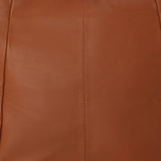 Camel Zip Top Leather Hobo Shoulder Bag