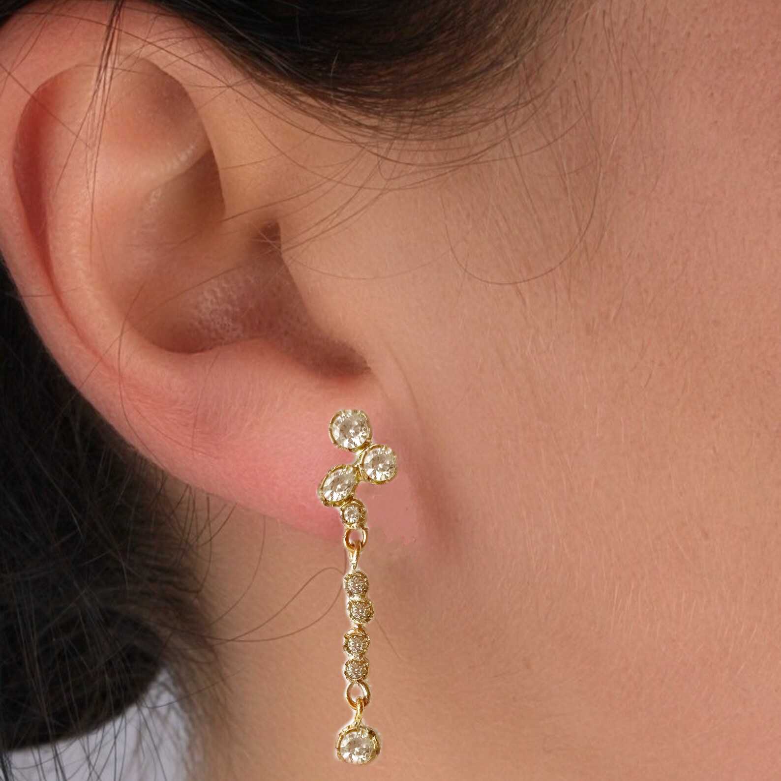 Columba Diamond Stud Earrings