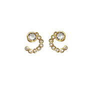 Cosmolyte White Sapphire Stud Earrings