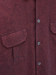 Recycled Italian Flannel Deep Red Over-Shirt
