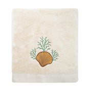 Seashell Embroidery Bath Towel