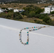 Paros Necklace - Turquoise & Freshwater Pearls