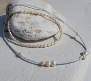 Mykonos Anklet- Mini Freshwater Pearls