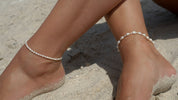 Mykonos Anklet- Mini Freshwater Pearls