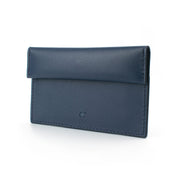 Compact Coin & Card Case in Navy Blue