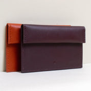Compact Coin & Card Case in Oxblood