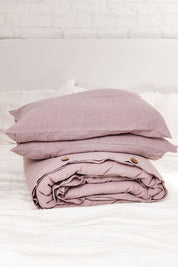 Linen bedding set in Dusty Rose