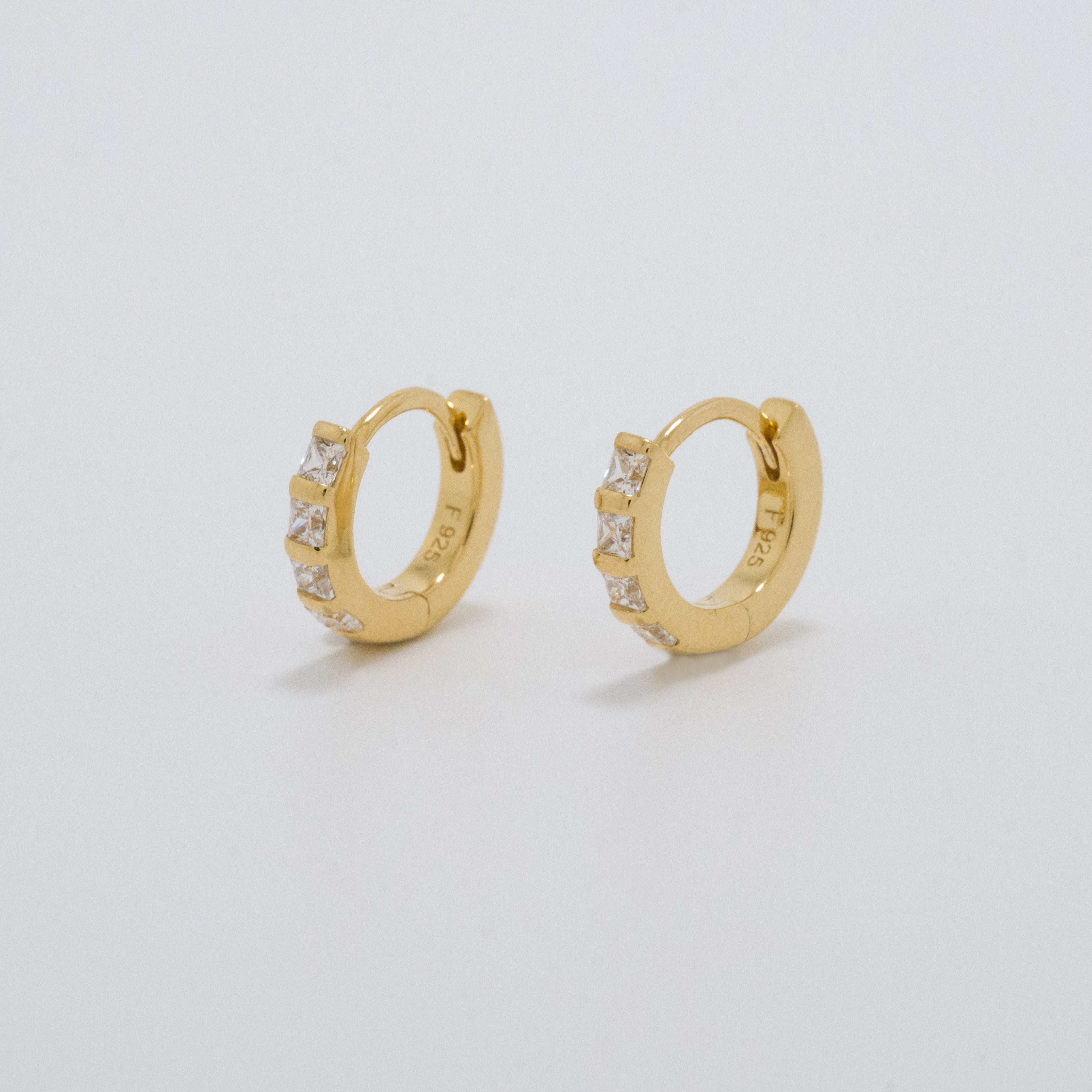 Alana Classic Stone Gold Huggie Earrings