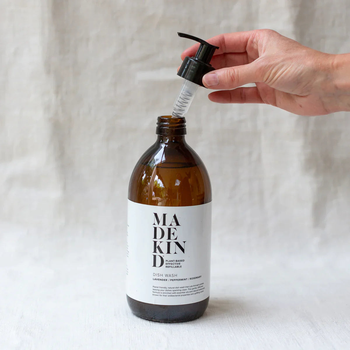 500ml Empty Glass Bottle for MadeKind Natural Cleaning Refills