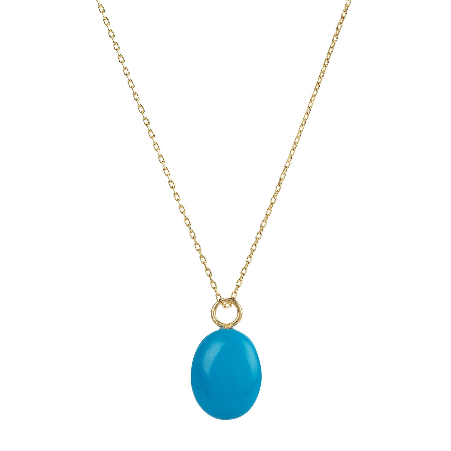 Eden Gold Chain Necklace with Turquoise Pendant