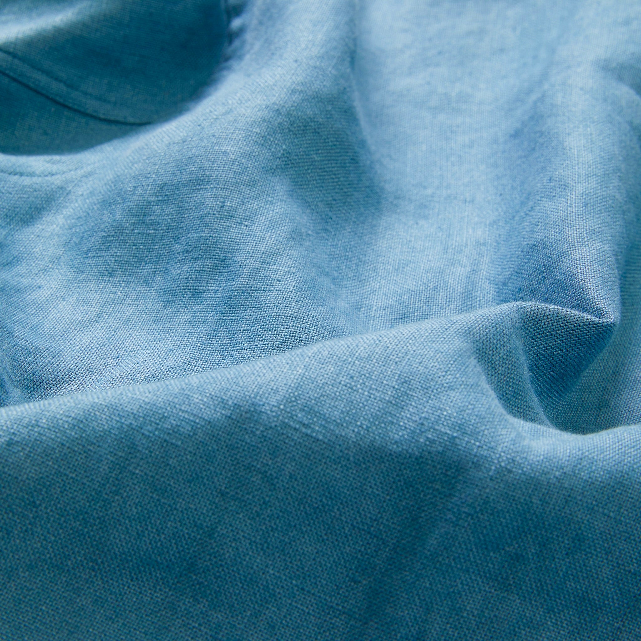 100% Linen Overshirt - Teal Blue