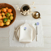 Hydrangea Embroidery Linen Placemats (Set of 2)
