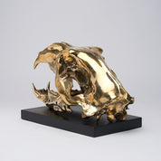Sooka Polar Bear Skull In Polished Bronze