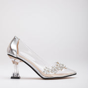 Cinderella - Transparent Stiletto Silver Heels