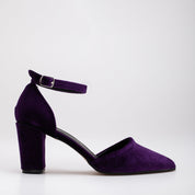 Gisele - Purple Velvet Wedding Shoes