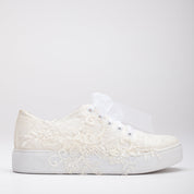 Elise - Ivory Lace Wedding Sneakers