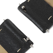 Black and Silver Cactus Leather Strap