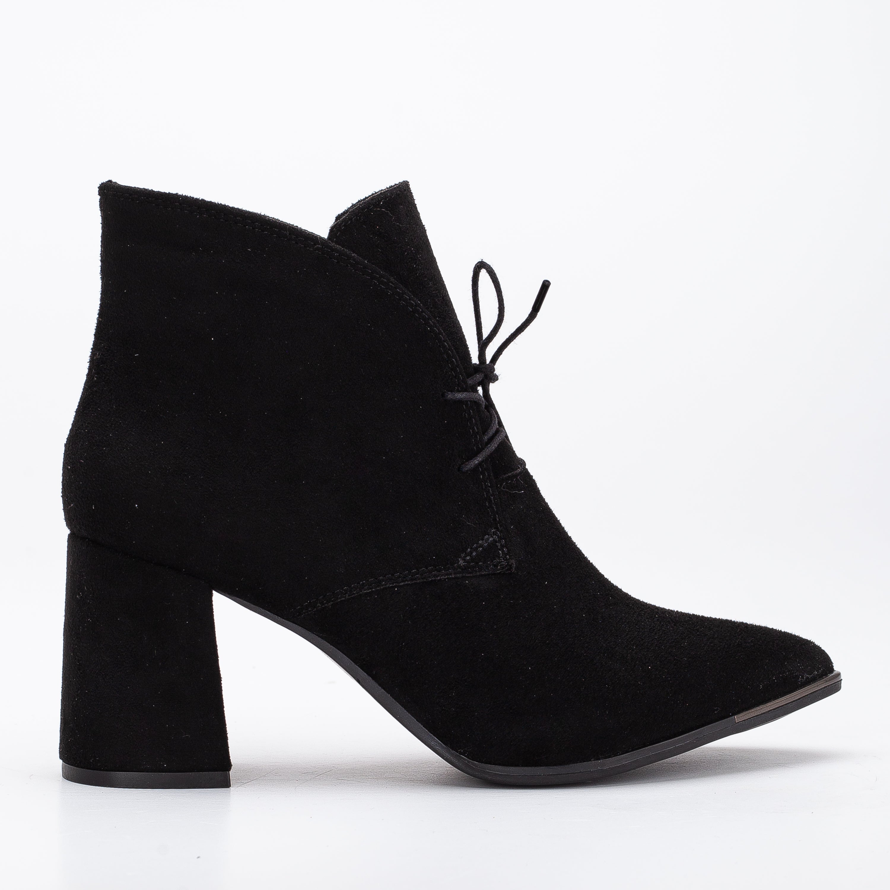 Glinda - Black Suede Lace Up Boots
