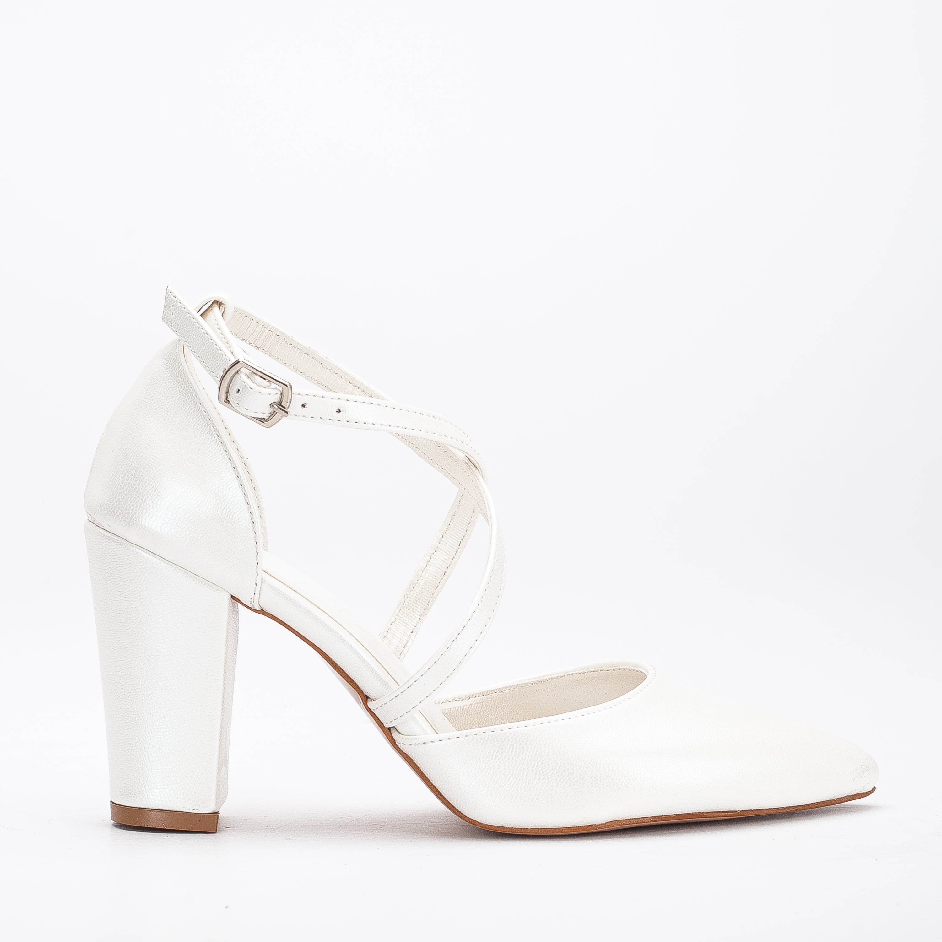 Sina - Ivory Bridal Block Heels