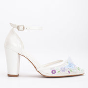 Ivy - Ivory 3D Floral Lace Wedding Shoes