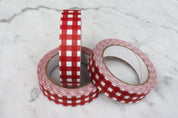 STICKY TAPE RED GINGHAM - 50m