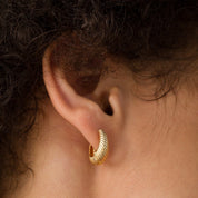 Charis Chunky Silver Medium Hoop Earrings