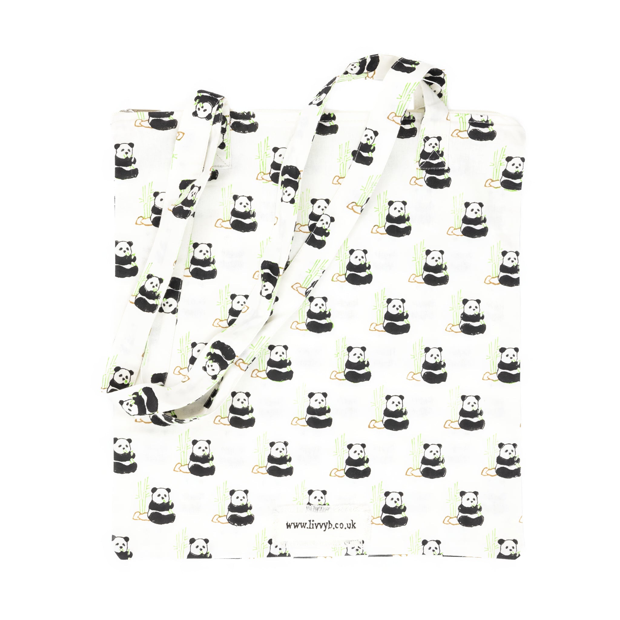 Panda Zipped Tote Bag