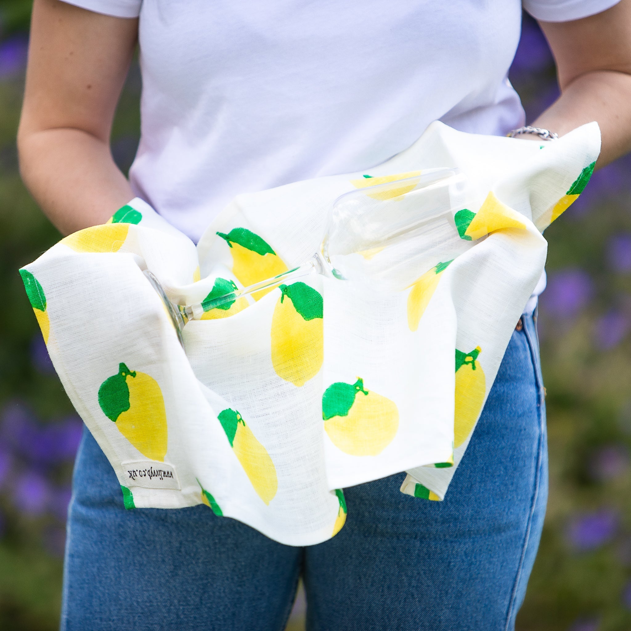 Lemon Linen Tea Towel