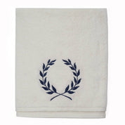 Navy Blue Petals Embroidered Bath Towel