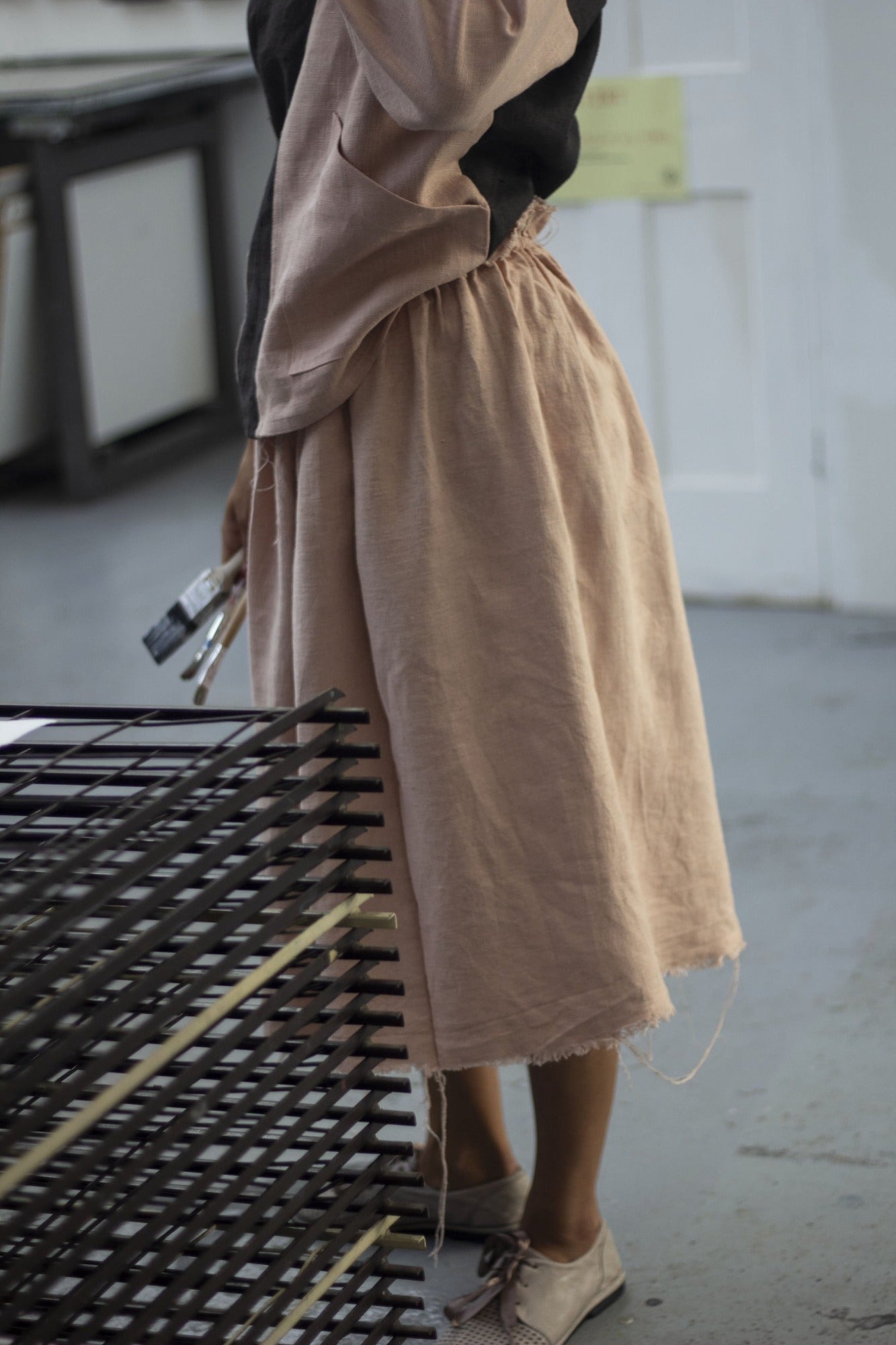 Rosalind 83' 100% Linen Skirt