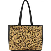 Leopard Calf Hair Leather Horizontal Tote
