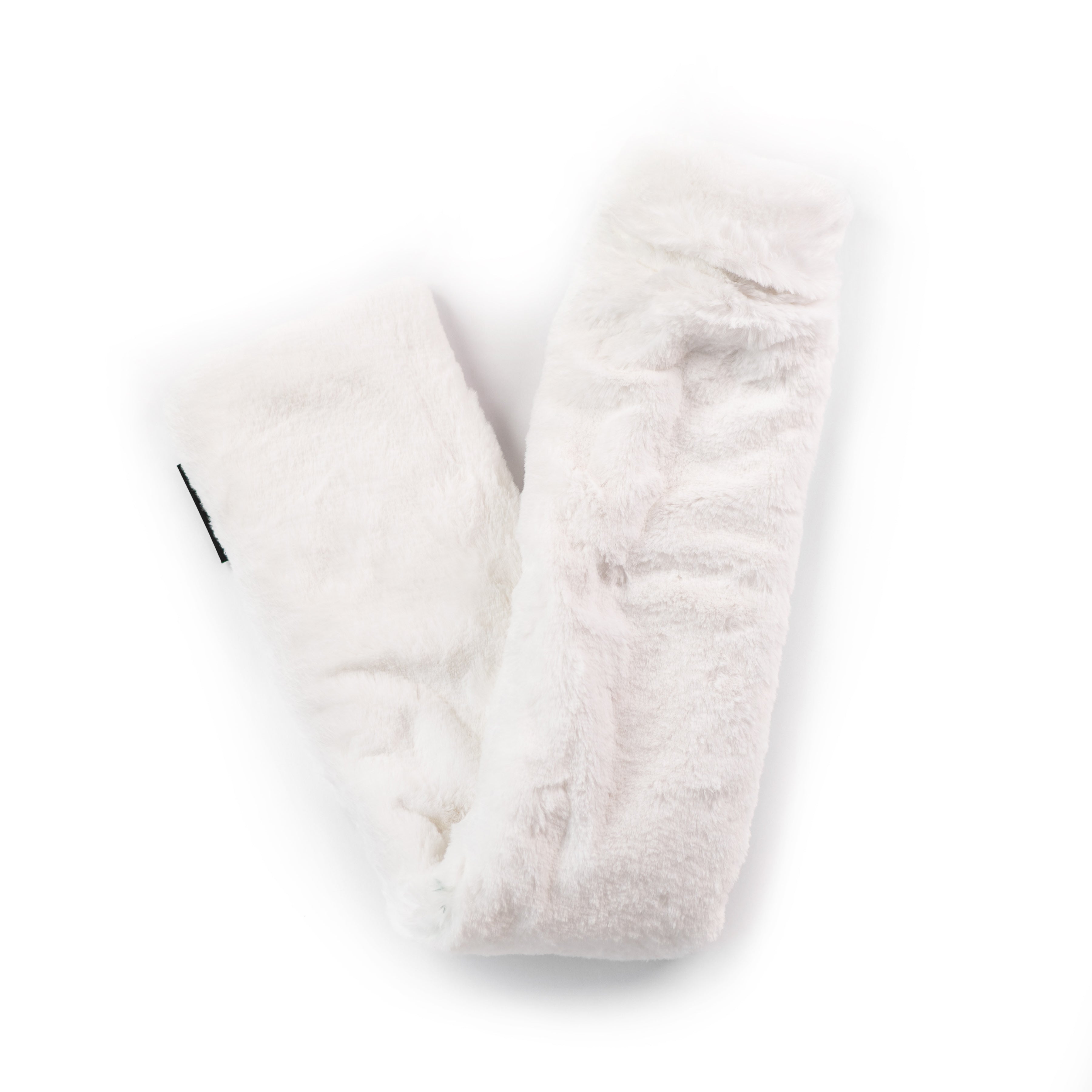 Long Silky Soft White Faux Fur Cover and 2 Litre Natural Rubber Hot Water Bottle