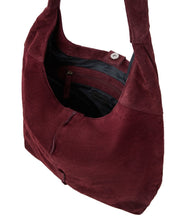 Maroon Soft Suede Hobo Shoulder Bag